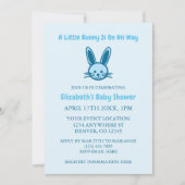 Invitation Un Petit Lapin Est En Chemin Baby shower (Devant)