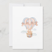 Invitation Un petit lapin est en chemin baby shower (Dos)