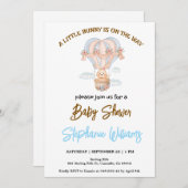 Invitation Un petit lapin est en chemin baby shower (Devant / Derrière)