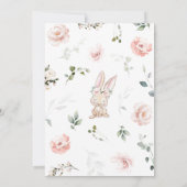 Invitation Un petit lapin est en chemin Baby shower (Dos)