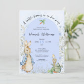Invitation Un petit lapin est en chemin baby shower Invitatio (Debout devant)