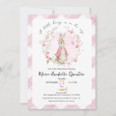 Invitation Un petit lapin est en chemin baby shower Invitatio (Devant)