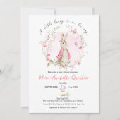 Invitation Un petit lapin est en chemin baby shower Invitatio (Devant)