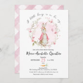 Invitation Un petit lapin est en chemin baby shower Invitatio (Devant / Derrière)