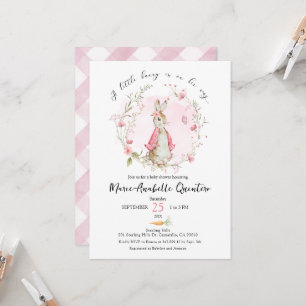 Invitation Un petit lapin est en chemin baby shower Invitatio