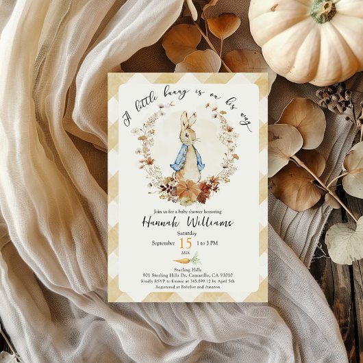 Invitation Un petit lapin est en chemin baby shower Invitatio