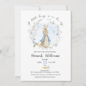 Invitation Un petit lapin est en chemin baby shower Invitatio (Devant)