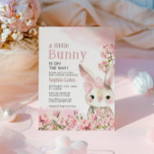 Invitation Un petit lapin est sur le Baby shower Way