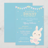 Invitation Un Petit Lapin Est Sur Le Chemin Bébé Fille Douche (Devant / Derrière)