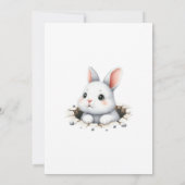 Invitation Un petit lapin est sur le chemin Invitation, bébé (Dos)