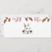 Invitation Un petit lapin est sur le chemin Invitation, bébé (Dos)