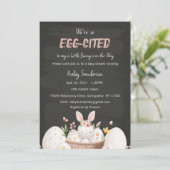 Invitation Un petit lapin est sur le chemin Invitation, Egg-c (Debout devant)