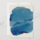 Invitation Un petit lapin Stars et Baby shower de lune (Dos)