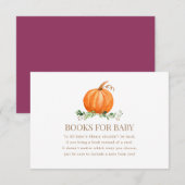 Invitation Un petit livre Citrouille doux pour l'invitation d (Devant / Derrière)