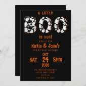 Invitation Un petit livre est attendu pour le Baby shower d'H (Devant / Derrière)