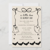 Invitation Un petit livre est presque attendu Bow baby shower (Devant)