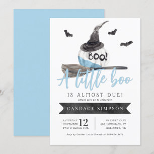 Invitation Un petit livre est presque dû Baby shower d'Hallow