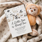 Invitation Un petit livre est presque dû Baby shower d'Hallow