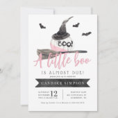 Invitation Un petit livre est presque dû Baby shower d'Hallow (Devant)