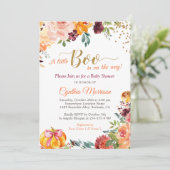 Invitation Un petit livre sur le chemin Baby shower d'automne (Debout devant)