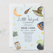 Invitation Un petit magicien brasser le garçon Baby shower d' (Devant)