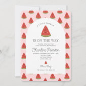 Invitation Un petit melon sucré est sur le chemin Baby shower (Devant)