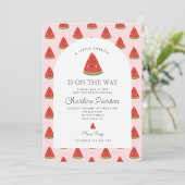 Invitation Un petit melon sucré est sur le chemin Baby shower