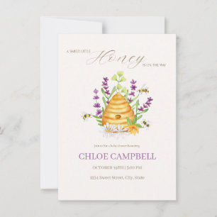 Invitation UN PETIT MIEL DOUX EST EN ROUTE DE Baby shower