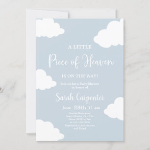 Invitation Un petit morceau de Baby shower du ciel