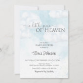 Invitation Un petit morceau de Baby shower du Ciel (Garçon) (Devant)