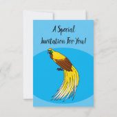 Invitation Un petit oiseau de paradis (Dos)