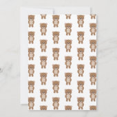 Invitation Un Petit Ours Tourne Une Forêt Premier Anniversair (Dos)