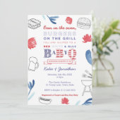 Invitation Un petit pain dans le Baby shower des Couples Roug (Debout devant)