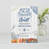 Invitation Un petit pain dans le four et les hamburgers Grill (Debout devant)