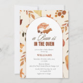 Invitation Un Petit Pain Est Dans Le Baby shower Automne Du F (Devant)