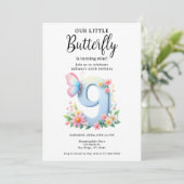 Invitation Un petit papillon 9e anniversaire mûre numéro Poli (Debout devant)
