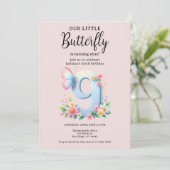 Invitation Un petit papillon 9e anniversaire mûre numéro Poli (Debout devant)