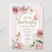 Invitation Un Petit Papillon | Baby shower de Parties scintil (Devant)