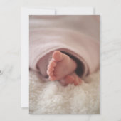 Invitation Un petit papillon Baby shower lunaire floral (Dos)