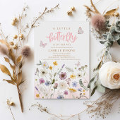 Invitation Un petit papillon est en chemin Baby shower