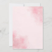 Invitation Un Petit Papillon Est En Chemin Baby shower Rose (Dos)