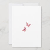 Invitation Un Petit Papillon Est En Chemin De Baby shower (Dos)