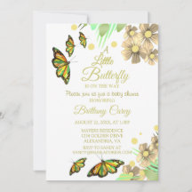 Un Petit Papillon Est En Route Floral Baby Showe