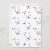 Invitation Un Petit Papillon Se Trouve Sur Le Chemin Du Baby  (Dos)