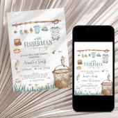 Invitation Un Petit Pêcheur est ébranlé dans le Baby shower d