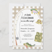 Invitation Un petit pêcheur se trouve sur le chemin du Baby s (Devant)