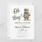 Invitation Un Petit Pêcheur Se Trouve Sur Le Chemin Du Baby s (Devant)