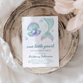 Invitation Un petit perle 1er anniversaire