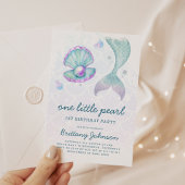 Invitation Un petit perle 1er anniversaire