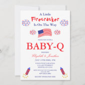 Invitation Un Petit Pétard Est En Route Baby-Q (Devant)